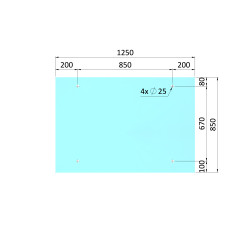 Transparentné ESG/VSG sklo, 850 x 1250 x 10,76 mm Transparentné ESG/VSG sklo, 850 x 1250 x 10,76 mm